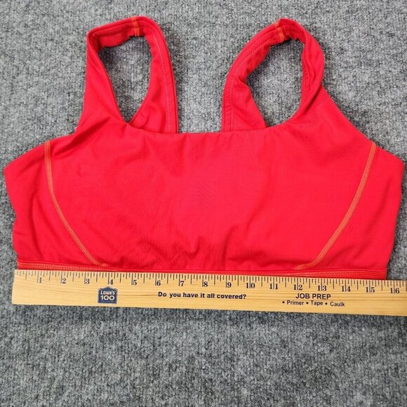 Aerie Coral Red Racaerback Sports Bra Removeable Cups Womens XL - Picture 8 of 9
